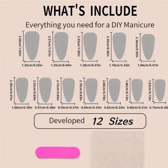 Nails Glitter Fake Press On 24 Glossy Goth Trendy Stylish Sexy Glam Dk Red Vamp - Picture 3 of 5